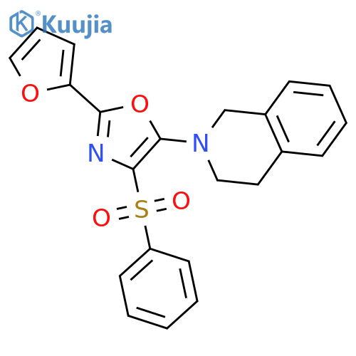 2-4-(benzenesulfonyl)-2-(furan-2-yl)-1,3-oxazol-5-yl-1,2,3,4-tetrahydroisoquinoline structure