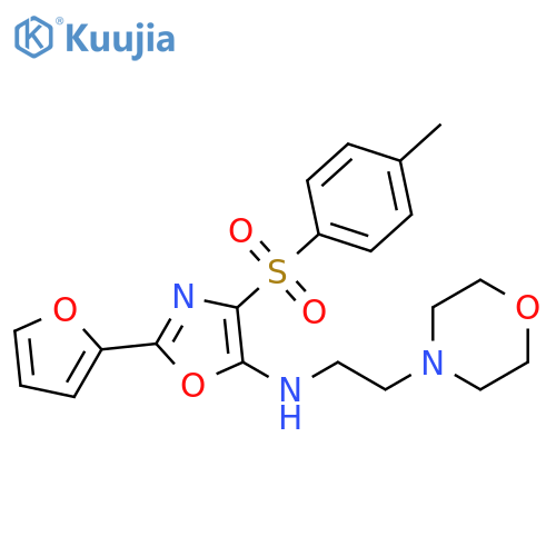 2-(furan-2-yl)-4-(4-methylbenzenesulfonyl)-N-2-(morpholin-4-yl)ethyl-1,3-oxazol-5-amine structure