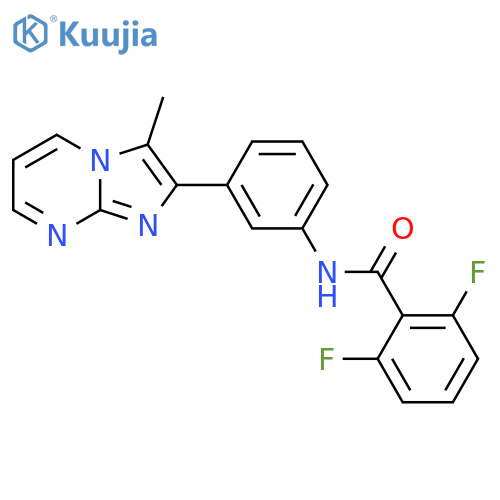2,6-difluoro-N-(3-{3-methylimidazo1,2-apyrimidin-2-yl}phenyl)benzamide structure