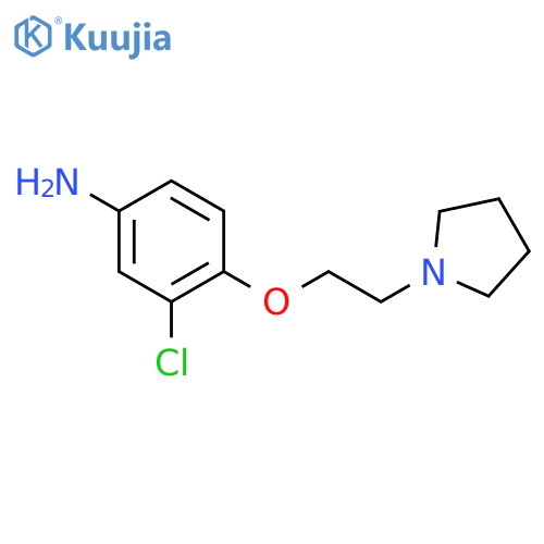 3-chloro-4-[2-(pyrrolidin-1-yl)ethoxy]aniline structure