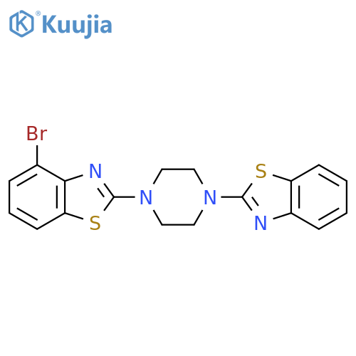 2-4-(1,3-benzothiazol-2-yl)piperazin-1-yl-4-bromo-1,3-benzothiazole structure