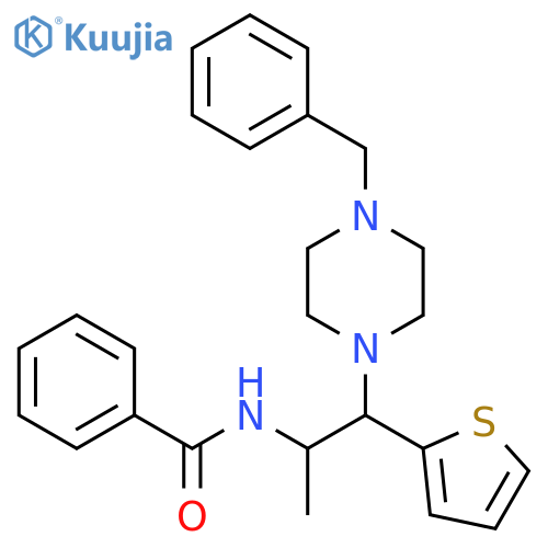 N-1-(4-benzylpiperazin-1-yl)-1-(thiophen-2-yl)propan-2-ylbenzamide structure