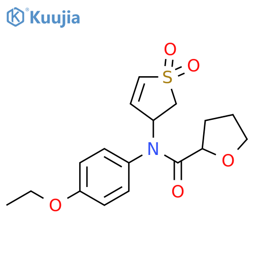 N-(1,1-dioxo-2,3-dihydro-1lambda6-thiophen-3-yl)-N-(4-ethoxyphenyl)oxolane-2-carboxamide structure