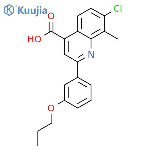 7-Chloro-8-methyl-2-(3-propoxyphenyl)quinoline-4-carboxylic acid structure