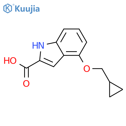 4-(cyclopropylmethoxy)-1H-indole-2-carboxylic acid structure