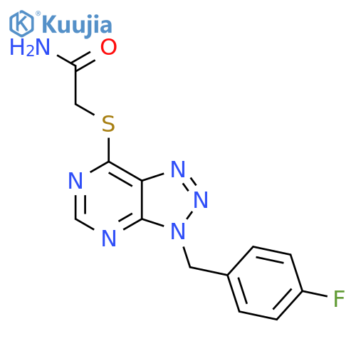 2-({3-(4-fluorophenyl)methyl-3H-1,2,3triazolo4,5-dpyrimidin-7-yl}sulfanyl)acetamide structure