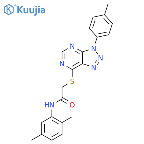 N-(2,5-dimethylphenyl)-2-{3-(4-methylphenyl)-3H-1,2,3triazolo4,5-dpyrimidin-7-ylsulfanyl}acetamide structure