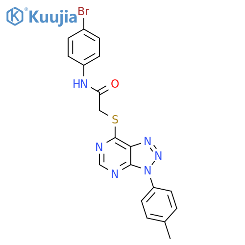 N-(4-bromophenyl)-2-{3-(4-methylphenyl)-3H-1,2,3triazolo4,5-dpyrimidin-7-ylsulfanyl}acetamide structure