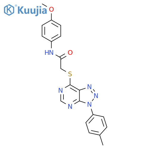 N-(4-methoxyphenyl)-2-{3-(4-methylphenyl)-3H-1,2,3triazolo4,5-dpyrimidin-7-ylsulfanyl}acetamide structure