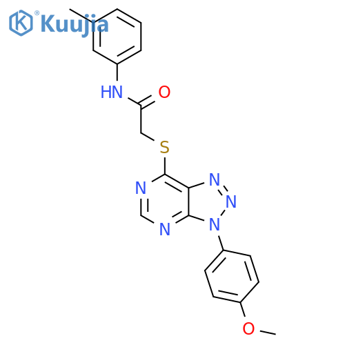 2-{3-(4-methoxyphenyl)-3H-1,2,3triazolo4,5-dpyrimidin-7-ylsulfanyl}-N-(3-methylphenyl)acetamide structure
