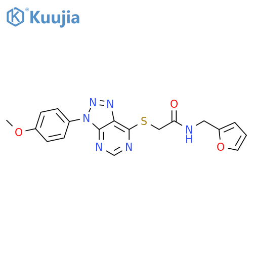 N-(furan-2-yl)methyl-2-{3-(4-methoxyphenyl)-3H-1,2,3triazolo4,5-dpyrimidin-7-ylsulfanyl}acetamide structure