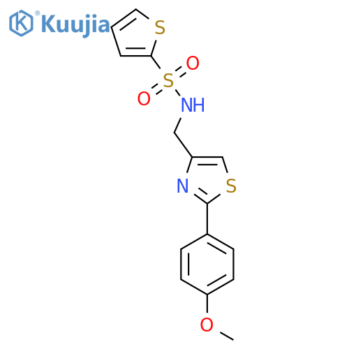 N-{2-(4-methoxyphenyl)-1,3-thiazol-4-ylmethyl}thiophene-2-sulfonamide structure