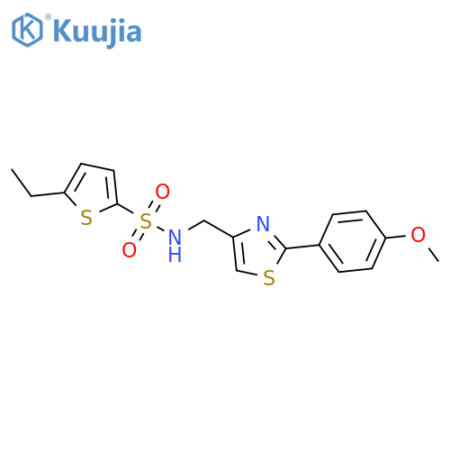 5-ethyl-N-{2-(4-methoxyphenyl)-1,3-thiazol-4-ylmethyl}thiophene-2-sulfonamide structure