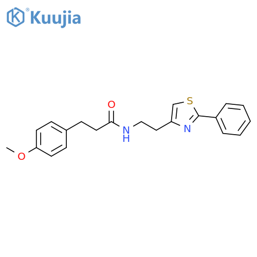 3-(4-methoxyphenyl)-N-2-(2-phenyl-1,3-thiazol-4-yl)ethylpropanamide structure