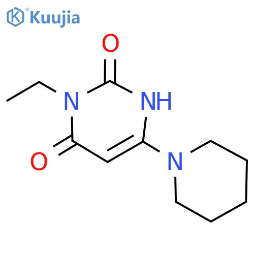 3-ethyl-6-(piperidin-1-yl)-1,2,3,4-tetrahydropyrimidine-2,4-dione structure