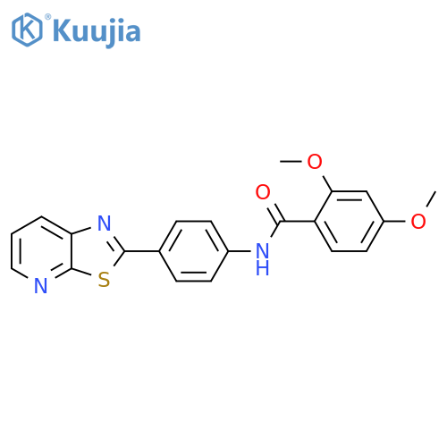2,4-dimethoxy-N-(4-{1,3thiazolo5,4-bpyridin-2-yl}phenyl)benzamide structure