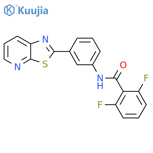 2,6-difluoro-N-(3-{1,3thiazolo5,4-bpyridin-2-yl}phenyl)benzamide structure