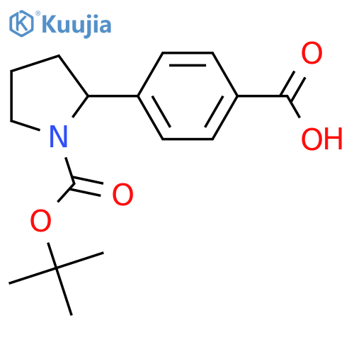 2-(4-Carboxy-Phenyl)-Pyrrolidine-1-Carboxylic Acid Tert-Butyl Ester structure