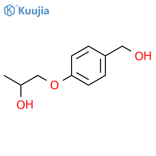 1-4-(hydroxymethyl)phenoxypropan-2-ol structure