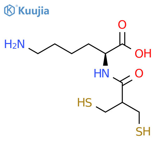 L-LYSINE, N2-[3-MERCAPTO-2-(MERCAPTOMETHYL)-1-OXOPROPYL]- structure