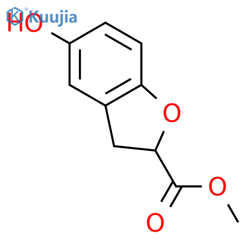 methyl 5-hydroxy-2,3-dihydro-1-benzofuran-2-carboxylate structure