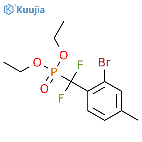 Phosphonic acid, [(2-bromo-4-methylphenyl)difluoromethyl]-, diethylester structure