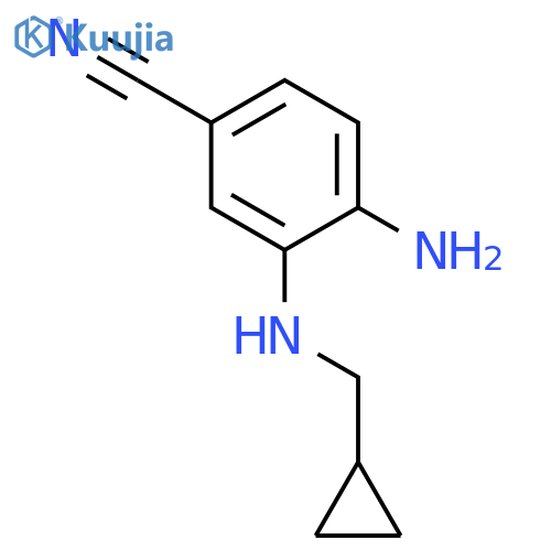 4-amino-3-[(cyclopropylmethyl)amino]Benzonitrile structure