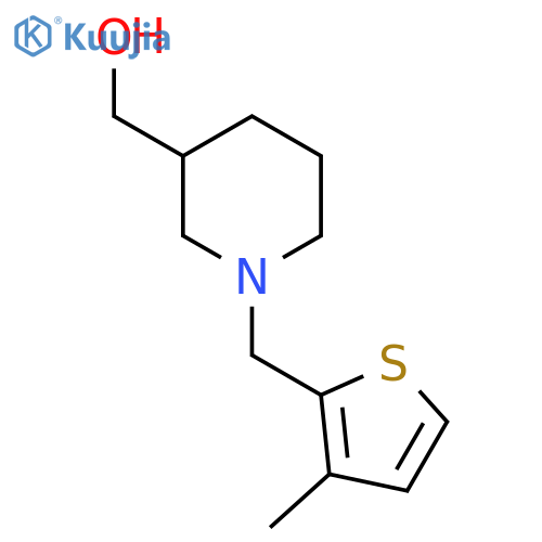 (1-((3-Methylthiophen-2-yl)methyl)piperidin-3-yl)methanol structure