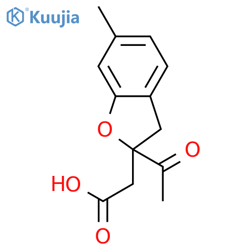 2-(2-Acetyl-6-methyl-1-benzofuran-3-yl)acetic Acid structure