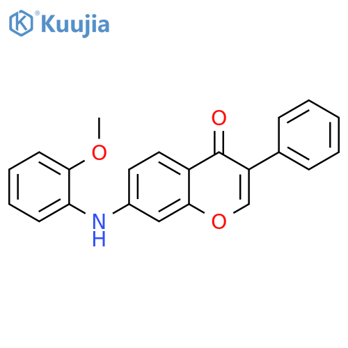 7-(2-methoxyphenyl)amino-3-phenyl-4H-chromen-4-one structure