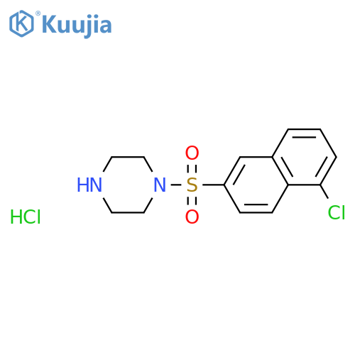 Piperazine,1-[(8-chloro-2-naphthalenyl)sulfonyl]-, hydrochloride (1:1) structure