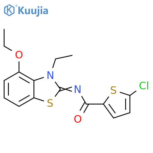5-chloro-N-(2E)-4-ethoxy-3-ethyl-2,3-dihydro-1,3-benzothiazol-2-ylidenethiophene-2-carboxamide structure