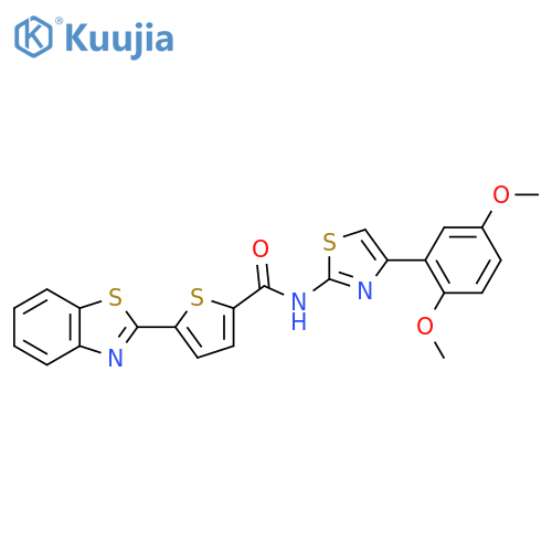 5-(1,3-benzothiazol-2-yl)-N-4-(2,5-dimethoxyphenyl)-1,3-thiazol-2-ylthiophene-2-carboxamide structure