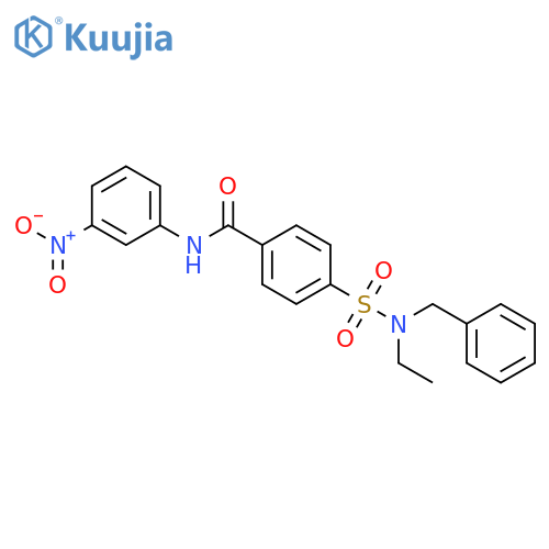 4-benzyl(ethyl)sulfamoyl-N-(3-nitrophenyl)benzamide structure