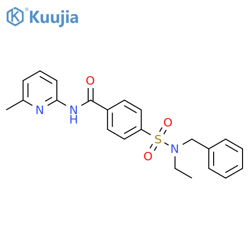 4-benzyl(ethyl)sulfamoyl-N-(6-methylpyridin-2-yl)benzamide structure