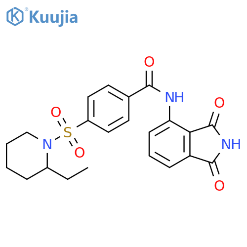 N-(1,3-dioxo-2,3-dihydro-1H-isoindol-4-yl)-4-(2-ethylpiperidin-1-yl)sulfonylbenzamide structure