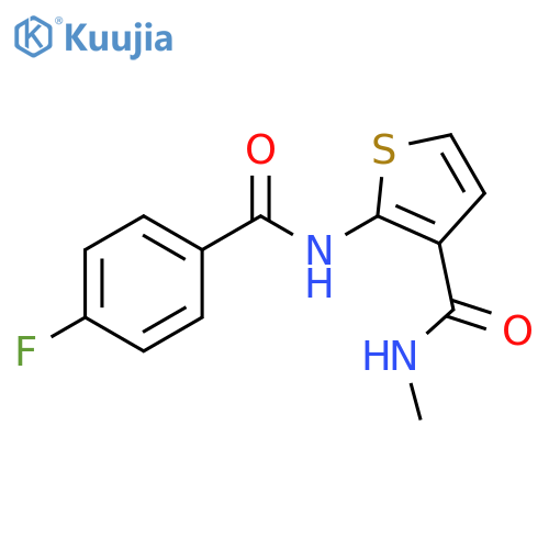 2-(4-fluorobenzamido)-N-methylthiophene-3-carboxamide structure