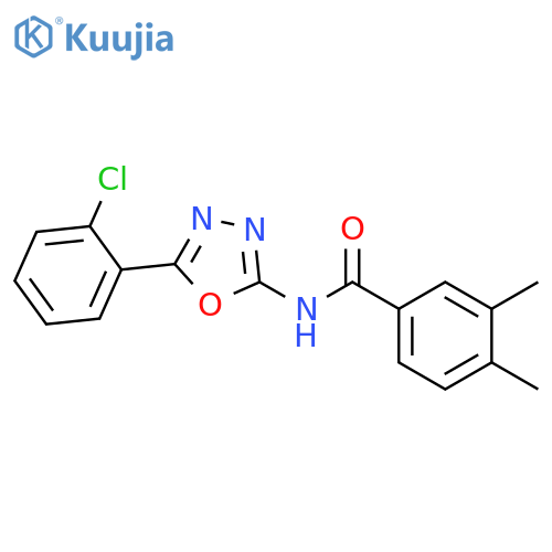 N-5-(2-chlorophenyl)-1,3,4-oxadiazol-2-yl-3,4-dimethylbenzamide structure