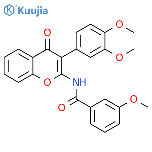 N-3-(3,4-dimethoxyphenyl)-4-oxo-4H-chromen-2-yl-3-methoxybenzamide structure