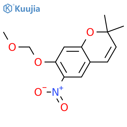 2H-1-Benzopyran, 7-(methoxymethoxy)-2,2-dimethyl-6-nitro- structure