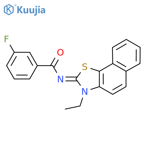 N-(2E)-3-ethyl-2H,3H-naphtho2,1-d1,3thiazol-2-ylidene-3-fluorobenzamide structure
