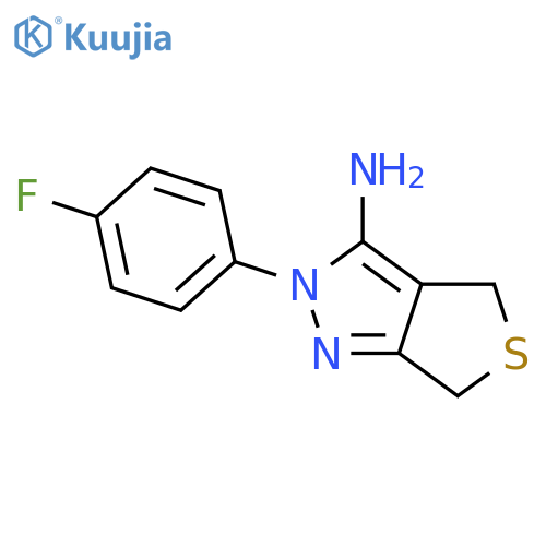 2-(4-fluorophenyl)-2H,4H,6H-thieno3,4-cpyrazol-3-amine structure