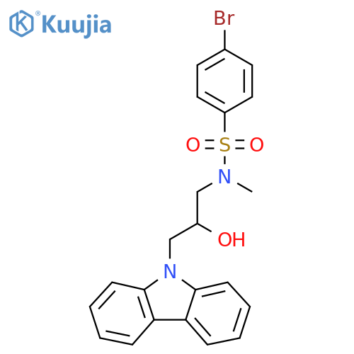 4-bromo-N-3-(9H-carbazol-9-yl)-2-hydroxypropyl-N-methylbenzene-1-sulfonamide structure