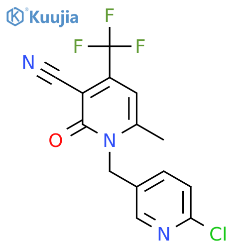 1-[(6-Chloropyridin-3-yl)methyl]-6-methyl-2-oxo-4-(trifluoromethyl)pyridine-3-carbonitrile structure