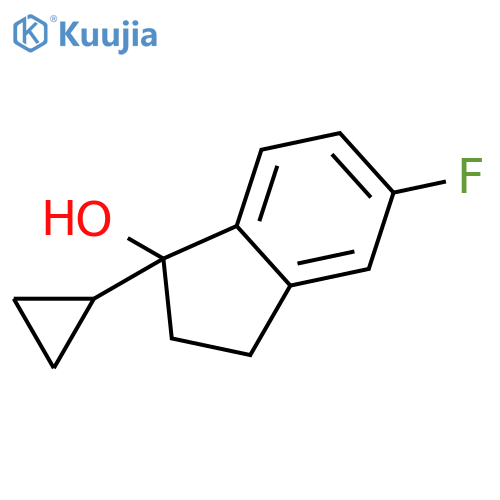 1-Cyclopropyl-5-fluoroindan-1-ol structure