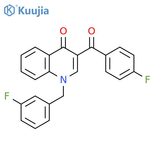3-(4-fluorobenzoyl)-1-(3-fluorophenyl)methyl-1,4-dihydroquinolin-4-one structure