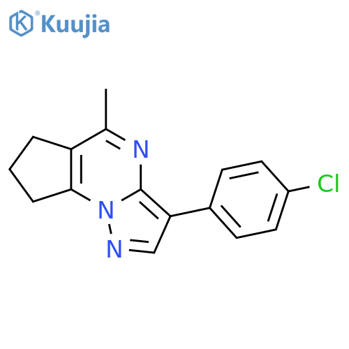 3-(4-chlorophenyl)-5-methyl-7,8-dihydro-6H-cyclopenta[e]pyrazolo[1,5-a]pyrimidine structure