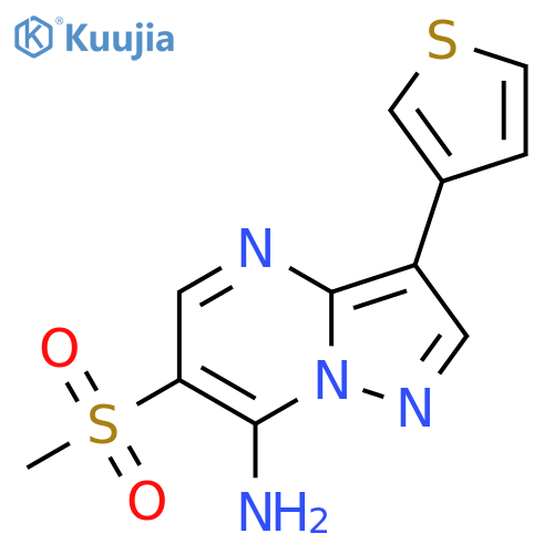 6-(METHYLSULFONYL)-3-(3-THIENYL)PYRAZOLO[1,5-A]PYRIMIDIN-7-AMINE structure