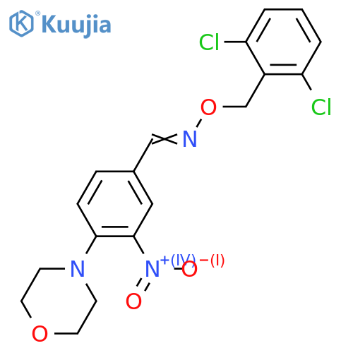 4-MORPHOLINO-3-NITROBENZENECARBALDEHYDE O-(2,6-DICHLOROBENZYL)OXIME structure