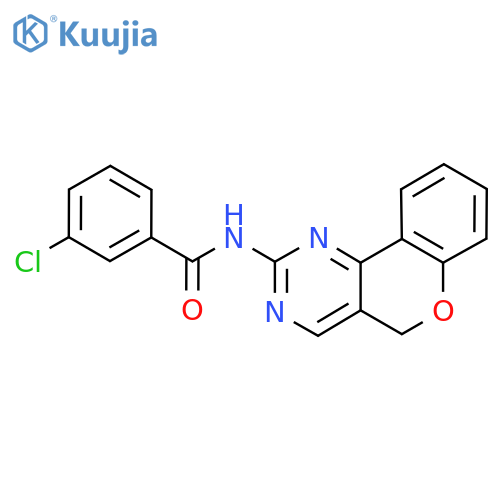 3-chloro-N-{5H-chromeno[4,3-d]pyrimidin-2-yl}benzamide structure